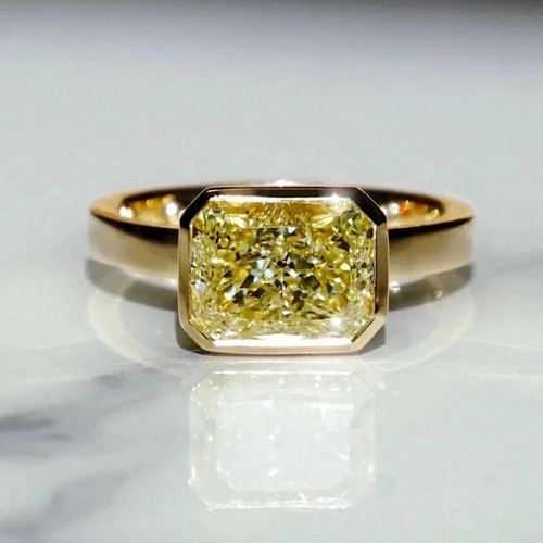 Bezel set engagement ring - engagement,