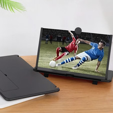 10/12inch Mobile Phone Screen Magnifier 3D HD Video Amplifier Stand New Model UK