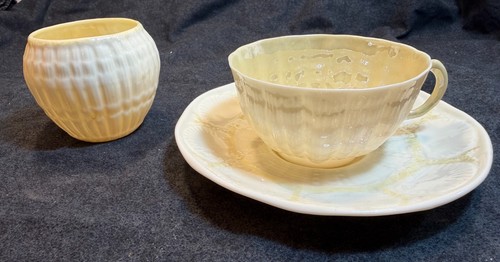 Belleek teacup saucer and - saucer,