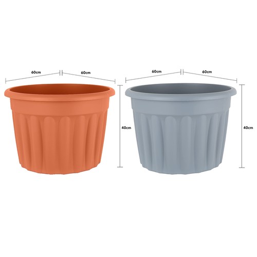 60cm round garden planter - round,