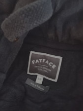 MENS FAT FACE JACKET SIZE XSMALL BLUE WARM ZIP SMART OR CASUAL SMALL MARK  FRONT