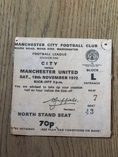 TICKET 1972/73 Man City v