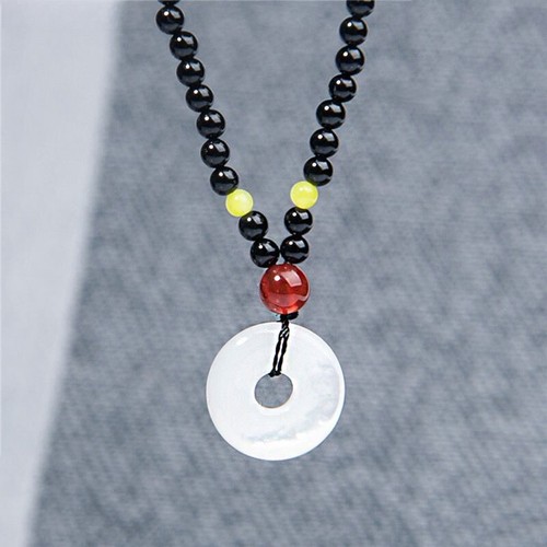 Female agate necklace pendant - necklace,