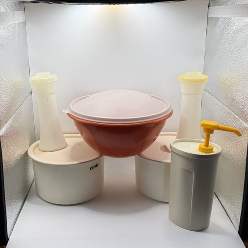 Vintage tupperware lot mustard - vintage,
