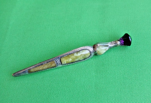 Sterling silver and agate