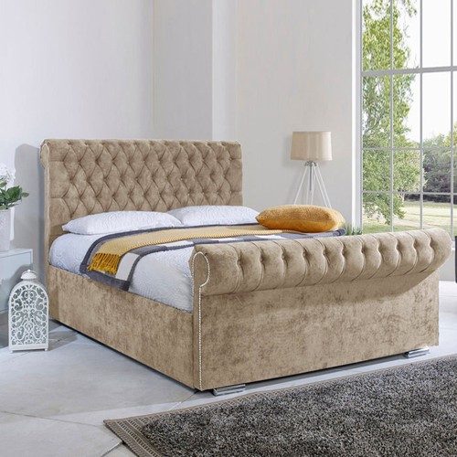 Sleigh scroll bed - sleigh, frame