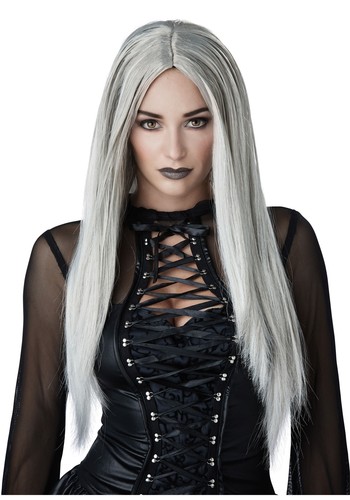 Gothic grey womens wig - grey,