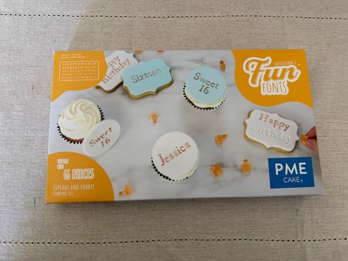 Fun fonts cupcake and cookie - and,