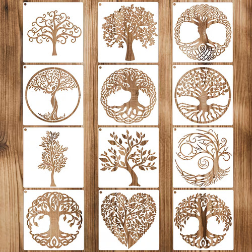 Tree life stencils - of, complete