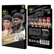 Silky Satin Lined Turban Dome Wave Cap – Pre-Tied Headwrap for Men & Women