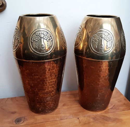 Pair art nouveau wmf vase - wmf,