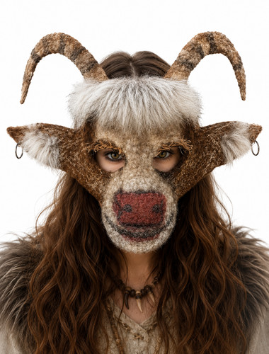 Hand felted wool goat - hand,