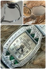 1929  Ladies Art Deco Emerald