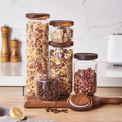 Glass storage jar - storage,