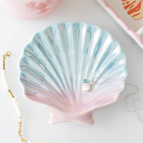 Iridescent shell trinket dish - iridescent,