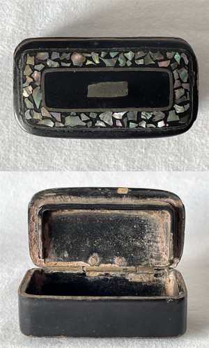 Vintage hinged snuff box - vintage,