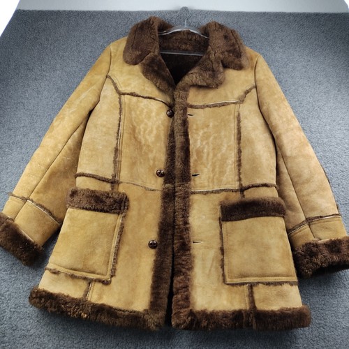 Vtg lambskin leather shearling - vtg,