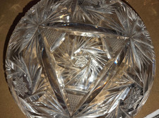 Heavy Pressed Glass Biscuit