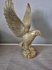 VINTAGE LARGE BRASS EAGLE ON A