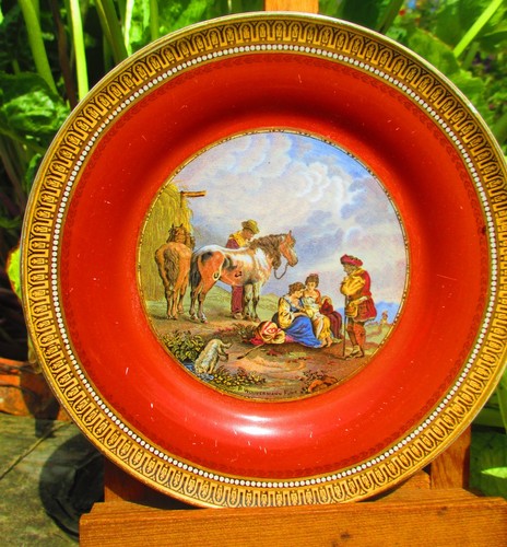 Antique pratt ware plate - pratt,