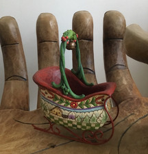 Jim Shore 2007 "Sleigh Bells Ring" Decoration/Small Basket