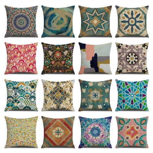 Moroccan patchwork tile pillow - moroccan,
