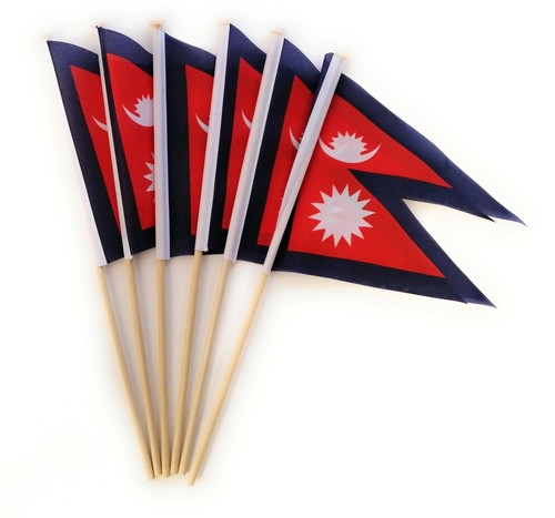 Nepal hand flag pack - pack, waving