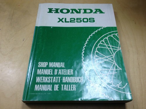 Workshop manual 250 s - workshop, xl