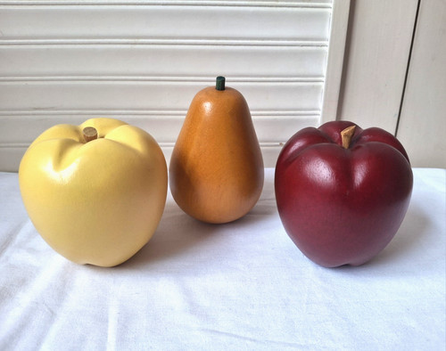 Vintage wooden fruits