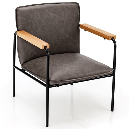 Leather accent chair - leather,