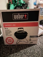 Portable Weber Smokey Joe 37cm Charcoal BBQ Grill | Camping, Picnics, Patio -NEW