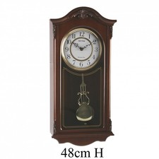 Widdop Rhythm Wooden Chiming Pendulum Battery Wall Clock CMJ502FR06