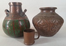 3 Antique Vintage Copper