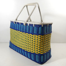 Vintage 1950s woven plastic