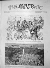 Old Antique Print 1899 Queen