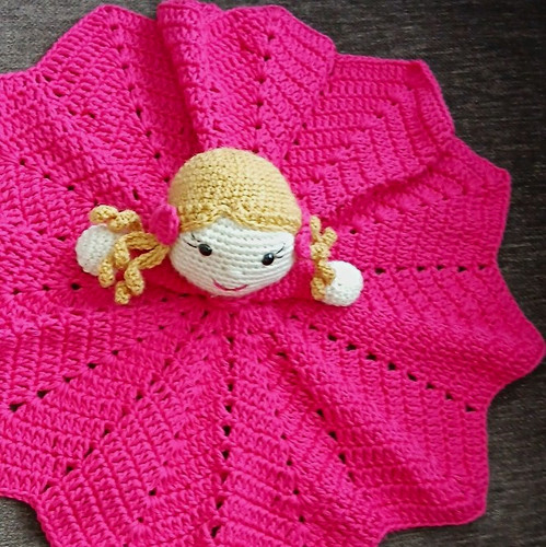 Crochet knit security blanket - security,
