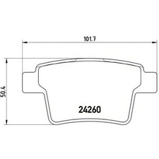 BREMBO P24063 Brake Pad Set Rear Fits Ford Mondeo Jaguar X-Type Proton Gen-2