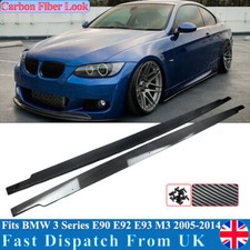 For 2005-2014 BMW 3 Series E90 E92 E93 M3 Side Skirts Extension Lip Carbon Look