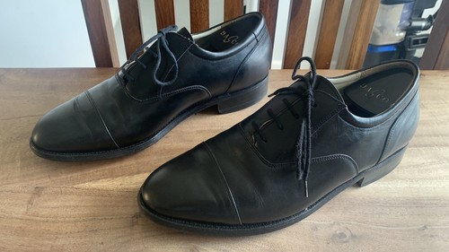 Barker flex mens black leather - barker,