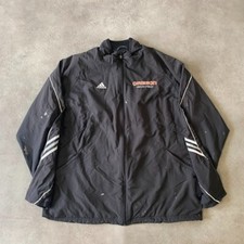 Adidas Oregon Track Jacket Mens Large Y2K Full Zip College Windbreaker, Black