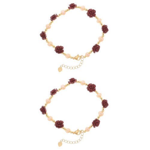 2pcs rose flower - rose, bracelets