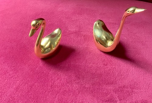 Pair vintage cast brass - of,