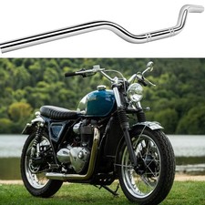 Chrome 1" Motorcycle Tracker Handlebar Drag Bar For Triumph Scrambler Bonneville
