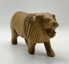 Hand Carved Wooden Lion