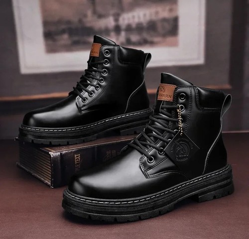High top boots men leather - boots,
