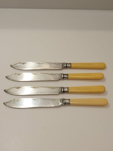 Vintage faux bone table knives - vintage,