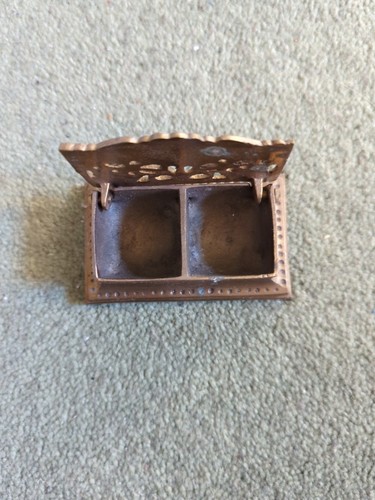 Small solid brass trinket - solid, box