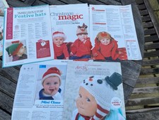 Knitting Patterns Baby & Toddler Christmas Hats Snowman, Elf, Reindeer Robin Pud