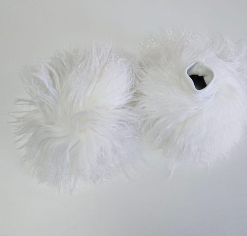 Genuine white fur - white,
