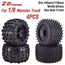 2pcs ZD Racing 17mm HEX 155mm Wheels Tires for 1/8 Truggy Monster Redcat HSP HPI